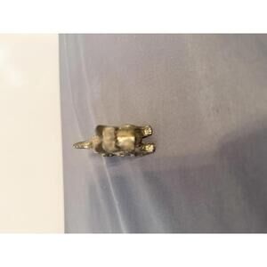 Vintage Brass Dog Figurine - Small Animal Sculpture